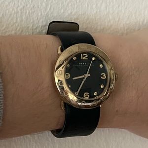 Marc by Marc Jacobs Black Leather Watch